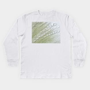 Ascospores under the microscope Kids Long Sleeve T-Shirt